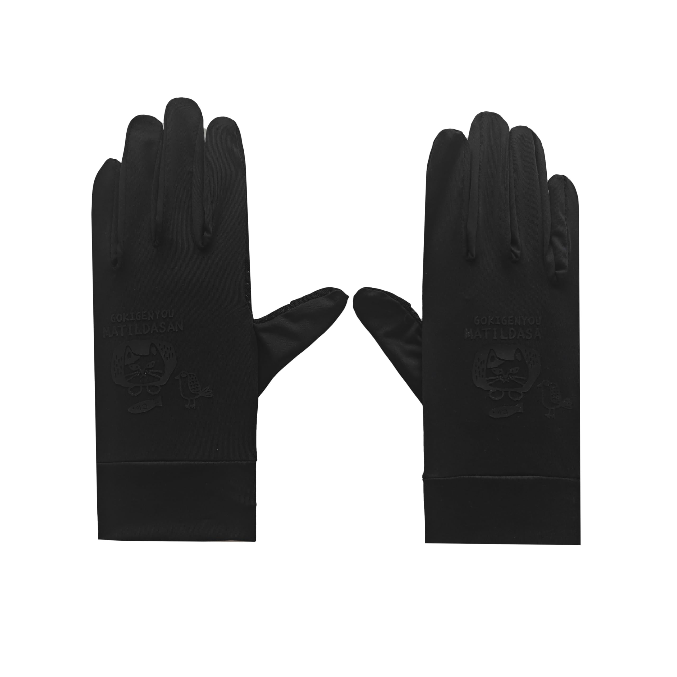 

Mesh Black [Kusuguru Japan] UV-Treated Cool-Touch Gloves, Matilda, чорний