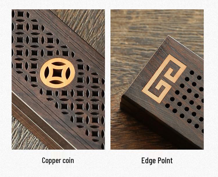 Purple Ebony & Sandalwood Incense Holder - Wooden Agarbatti Stand for Indoor Use.