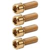 4Pcs Portable M6x18 Titanium Alloy Mountain Bicycle Road Bike Stem Screw High Strengthgolden