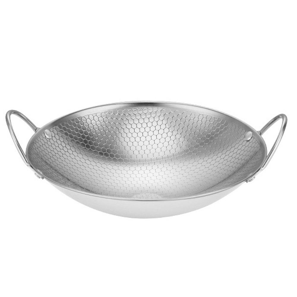 

Сковорода из нержавеющей стали D5 с сотовым покрытием, сковорода с антипригарным покрытием с ручкой, для приготовления стейков, каши, рамена, 23,5 см/9 дюймов, для барбекю, дома/на открытом воздухе небесно-голубой