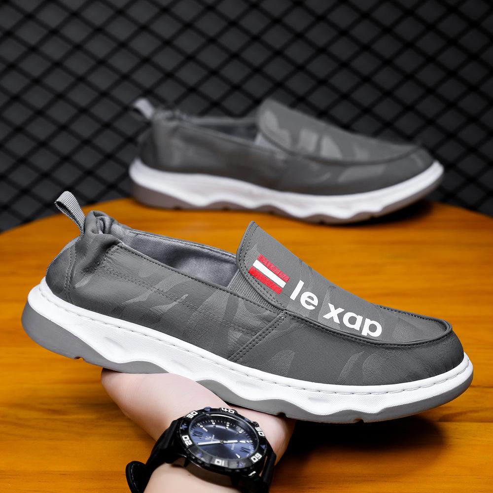 

Men s canvas shoes, old Beijing cloth shoes, trendy fashion, casual, breathable and wear-resistant flat-soled one-pedal lazy shoes men s shoes 39