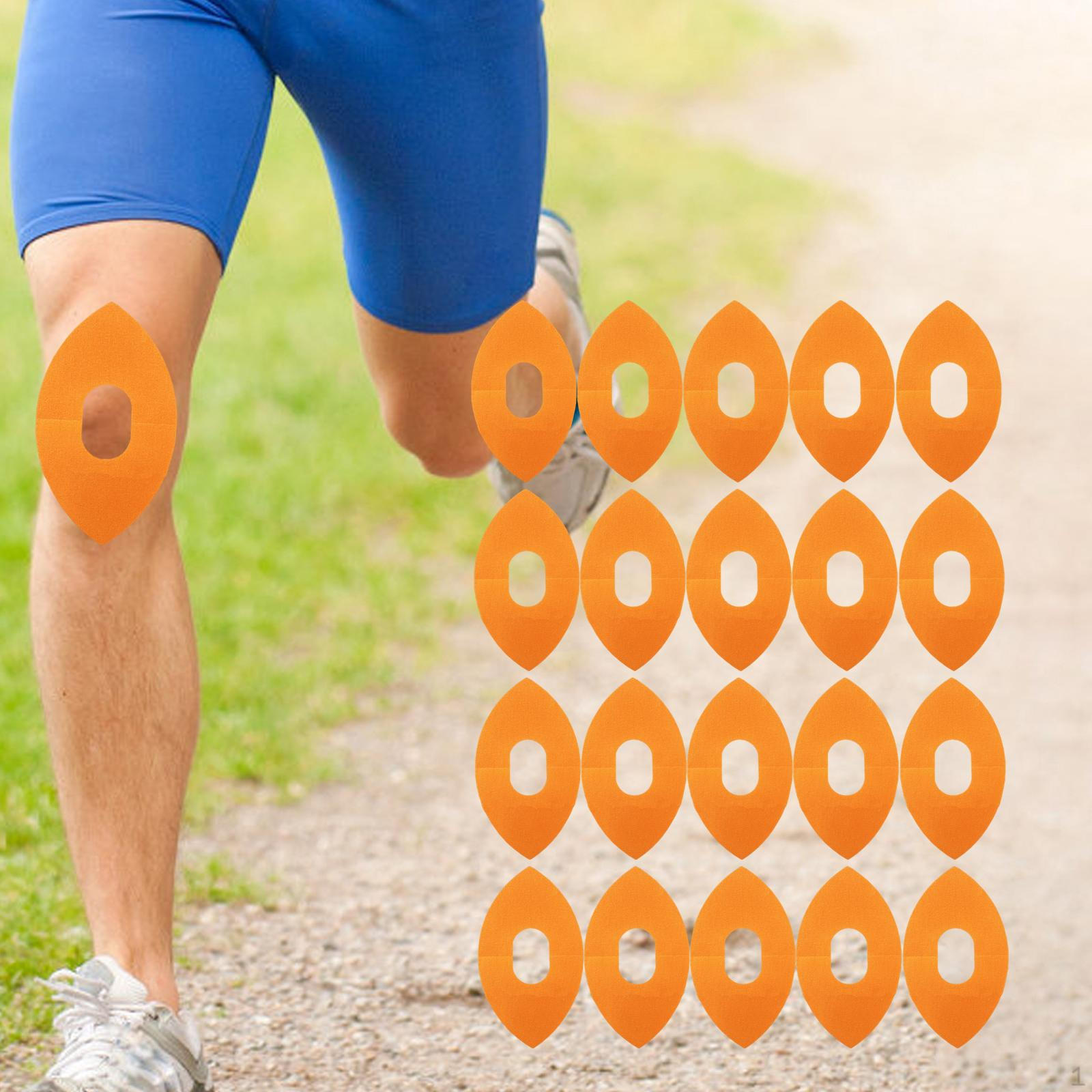 

20x Ленты для спорта Убедите себя Самоклеящаяся Поддержка мышц Фитнес Тренажерный зал Колено orange