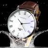Men's Leather Belt Watch with Roman Numeral Dial – Stylish Business Quartz