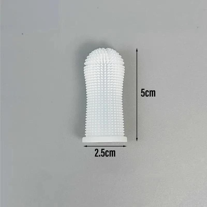 12/6pcs Clear Cover Silicone Finger Cots Pet Toothbrushes Puppy Oral Cleaning Small Brushes Cat Dog Care Accessories Products