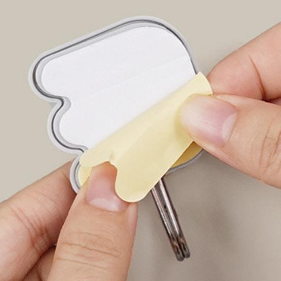 4Pcs/Set Letter Wall Decor Hooks Wall Mounted Love Hooks Waterproof Adhesive Bathroom Hooks for Entrance Bedroom Living Room