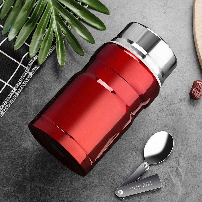 Stainless Steel Vacuum Thermal Pot, Large Capacity Insulated Cup, Portable Insulated Lunch Box for Men and Women, Suitable for Home Use