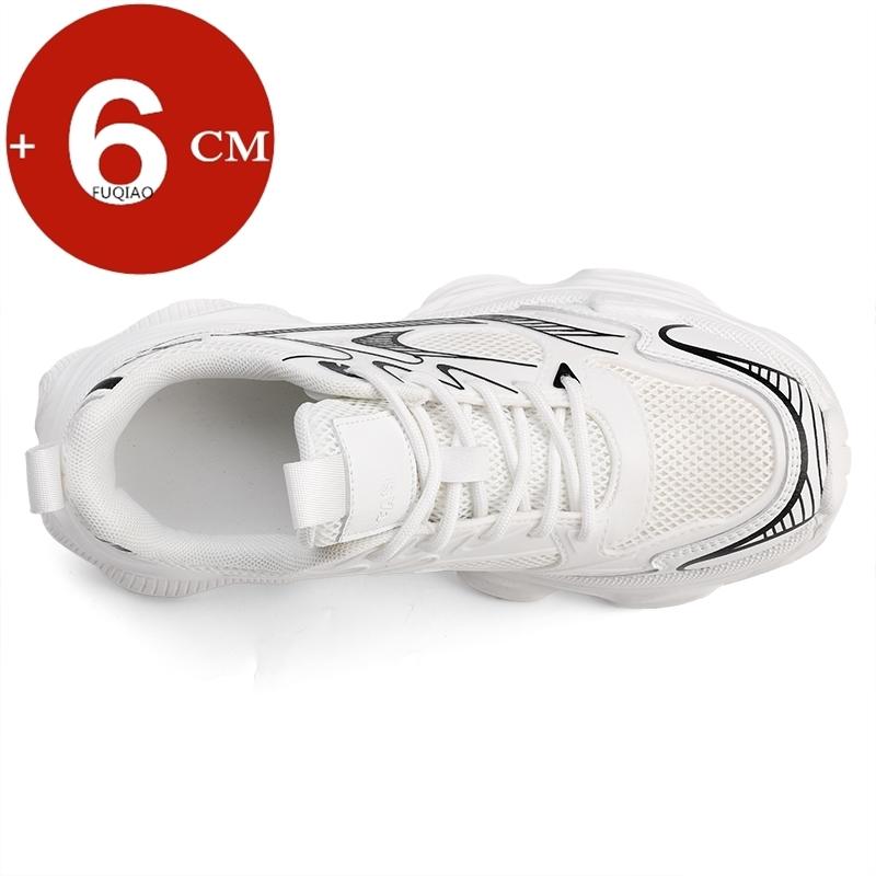 Mesh Dicke Sohle Elevator Dad's Schuhe für Herren Bequem Atmungsaktiv Modisch Höhenerhöhende Einlegesohlen 6cm Sportliche Freizeitschuhe