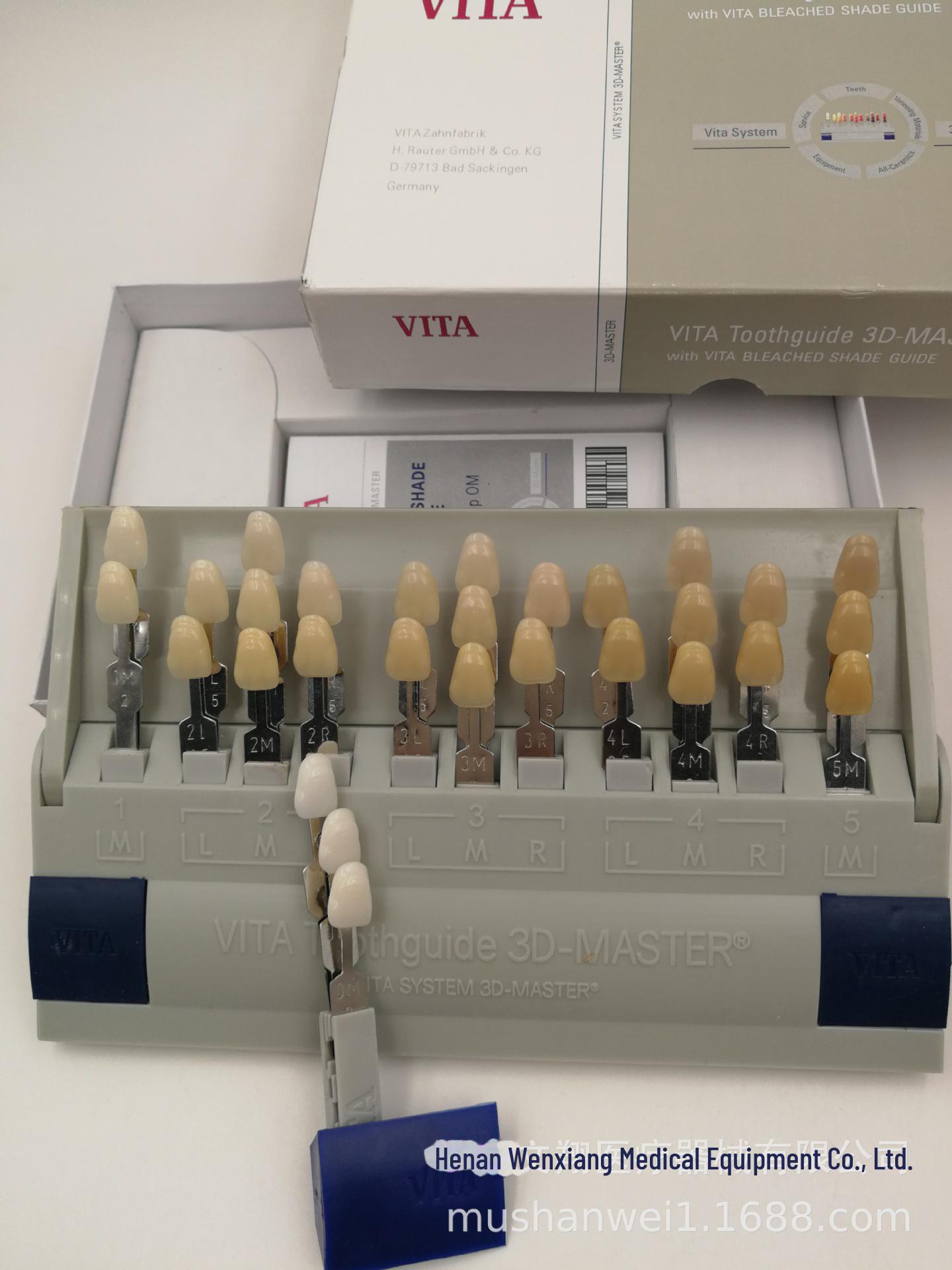 

Сравнительная таблица цветов зубов стоматологической смолы VITA16 29 color palette