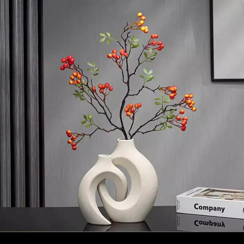 

Latest ModelsNordic Minimalism Irregular Vase Exhibition Hall Modern Flower Vase for Living Room Bed Room Porch Hotel Decoration білий