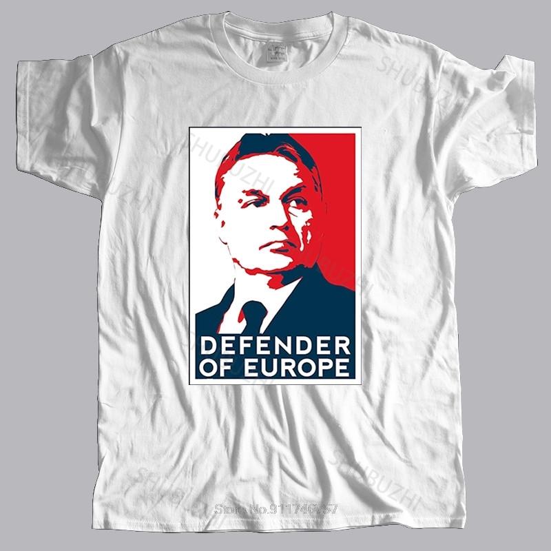 New Fashion T-shirt Men Crew Neck Tees T-Shirt Shirt V. Orban Hungary Ungarn Budapest Grenze Europa Cotton Tshirt for Boys