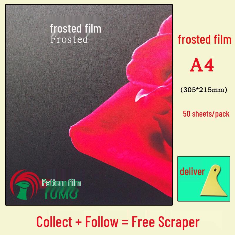 Glossy A4 Cold Lamination Film, Self-Adhesive for Photo and Bookmark Protection, 6-Inch Specimen Laser Leaf