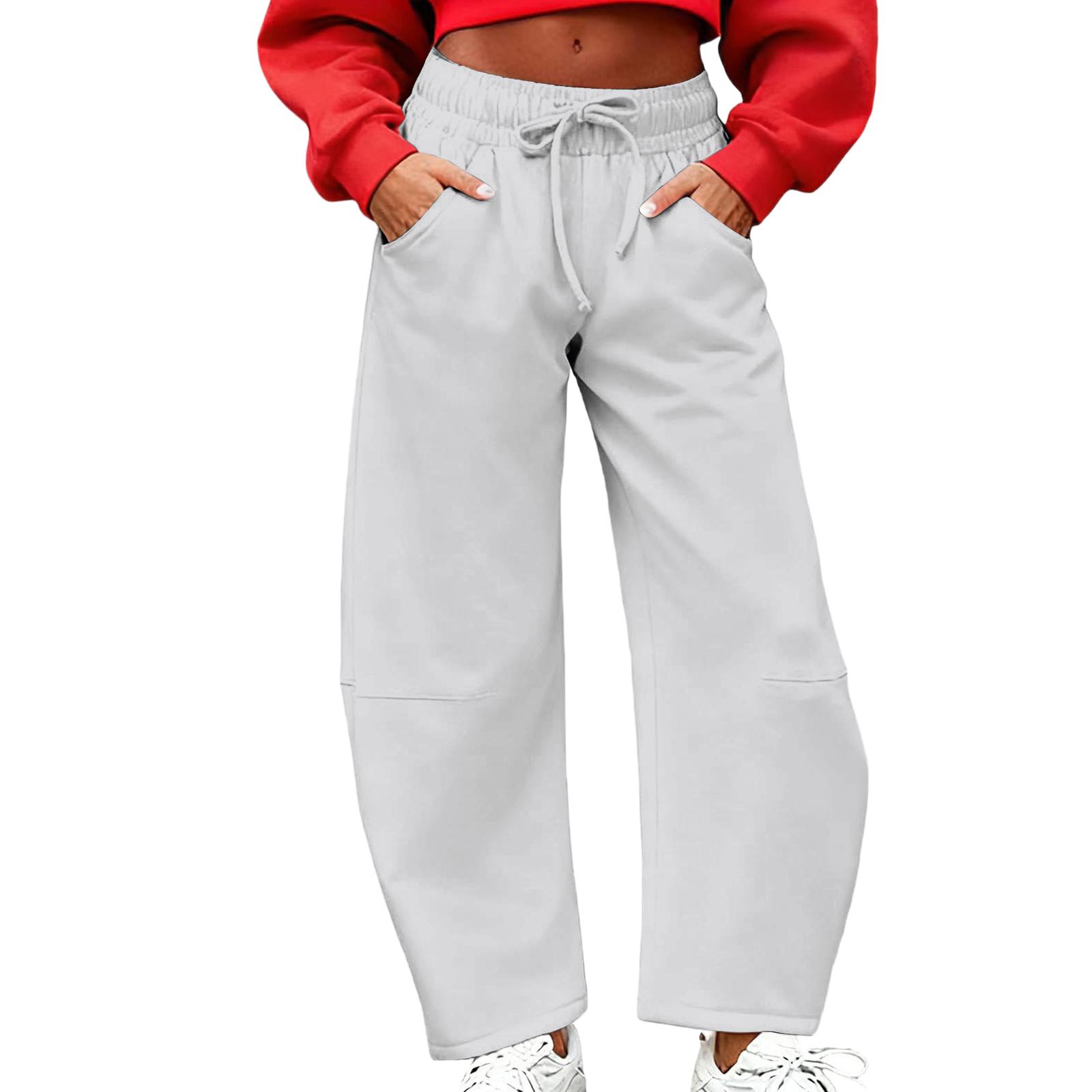 

Women s Wide,Leg Casual Relaxed,Fit Pocket Sweatpants L
