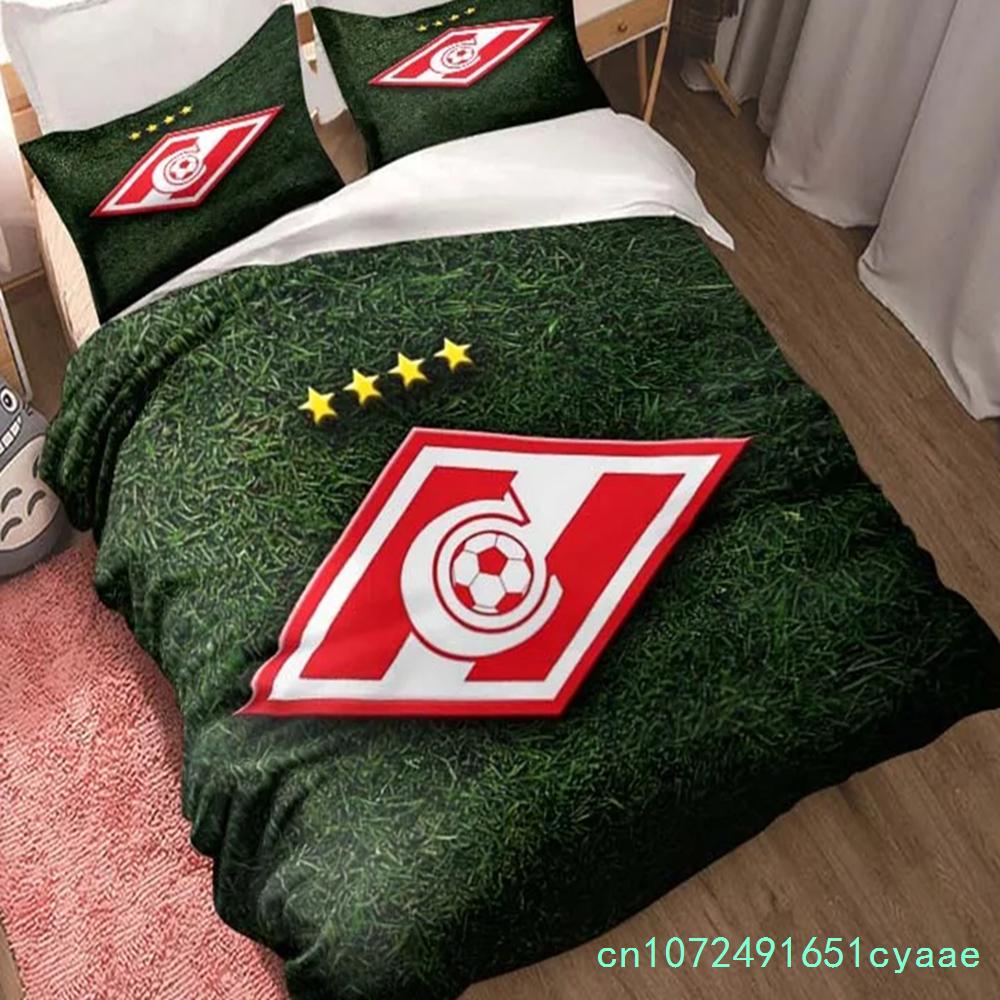 FC Spartak Moscow Football Print Bedding Set Cute Quilt Cover Bed Cover With Pillowcase Custom Bedding