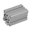 Thin Air Cylinder Aluminum Dual Acting Bearing Guide Pneumatic Accessories PT18 Bore 32mmSDA32X75