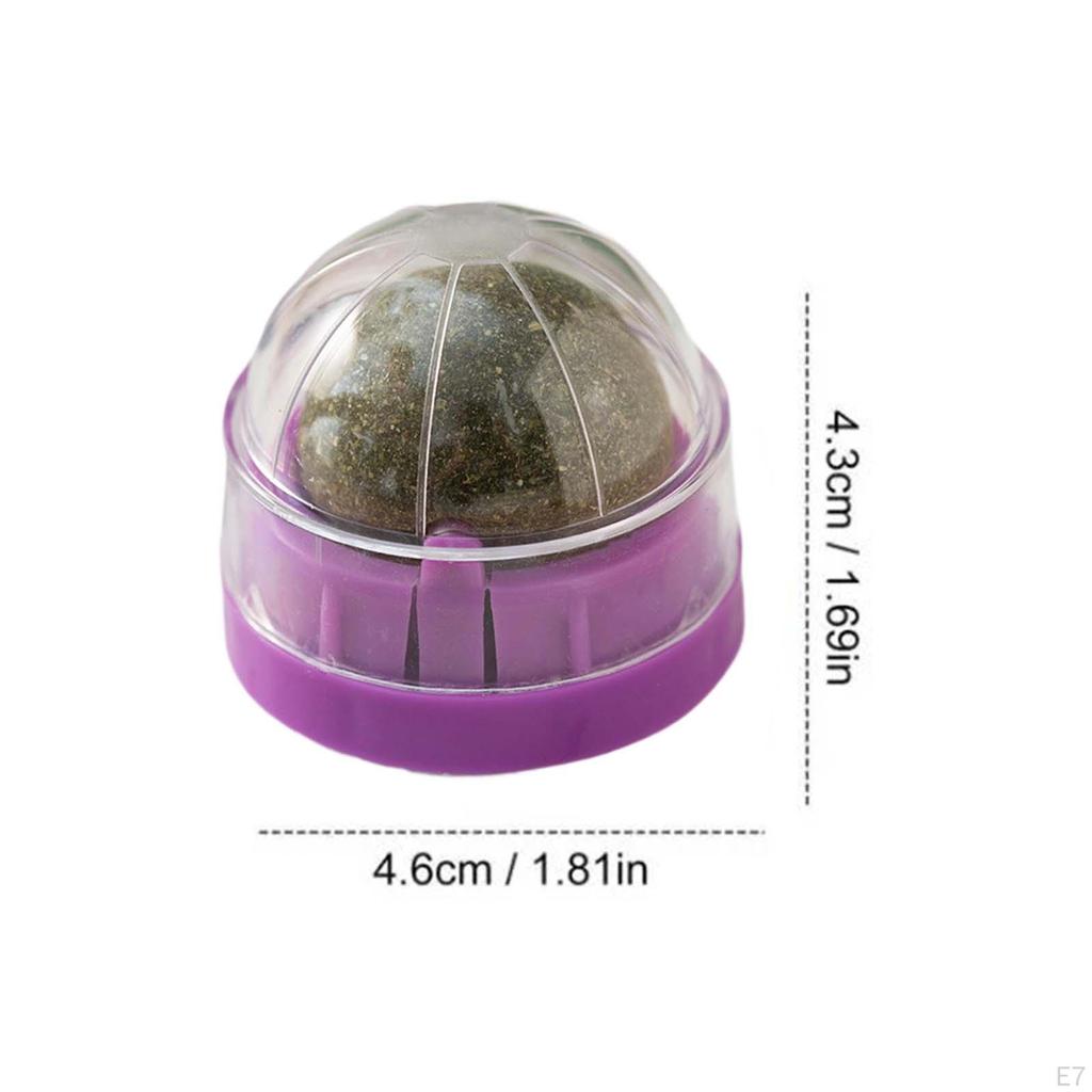Catnip Ball Cat Energy Ball,Rotating Teething Toy,Grinding Licking Edible Interactive