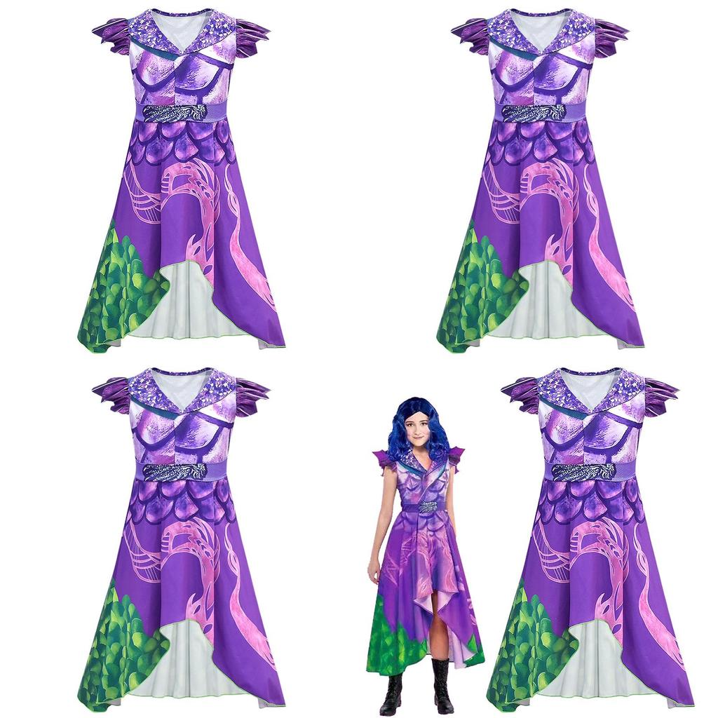 Costum Encantator Mal Cosplay Descendants 3 Pentru Fete Perfect Pentru Distracție de Halloween