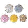 12cm*12cm Multiple Colors Chic Cotton Rope Ornament Bowknot Home Table Decor Pearl Handmade Coffee Cup Pad Creative Accessories