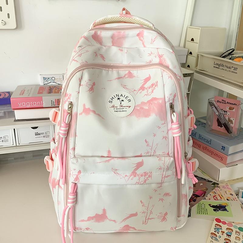 Children's schoolbag Elementary school student Junior high school girl college student Printed backpack