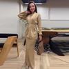 2024 Autumn Women's Lace-Up Knitwear & Slim-Fit Skirt Set