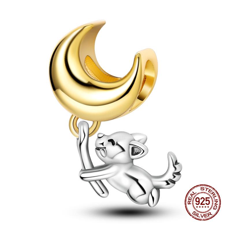 Original Charms Copper Cute Puppy Charms Beads Fit 3Mm Original Bracelet Women Diy Jewelry Gifts Making