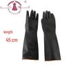 Black Extra Long, Extra Thick Acid & Alkali Resistant Industrial Rubber Gloves - Waterproof & Anti-fouling for Chemical Protection