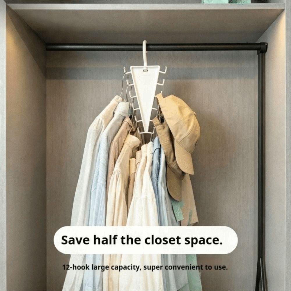 Space Saving Double Sided Hanger Rotatable Hat Rack Portable V Shaped Hanger
