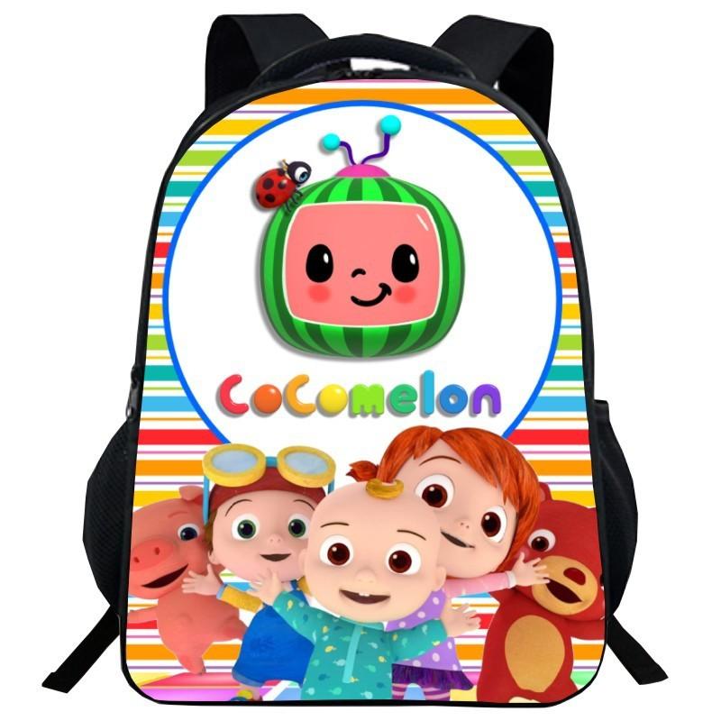 Cocomelon Backpack Children School Bags Durable Cartoon Lankybox Schoolbag For Kids