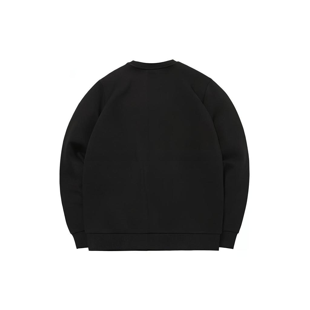 Li Ning Sport Fashion Series Logo Camouflage Print Crew Neck Sweatshirt Men Sweatshirt Black AWDT613-1