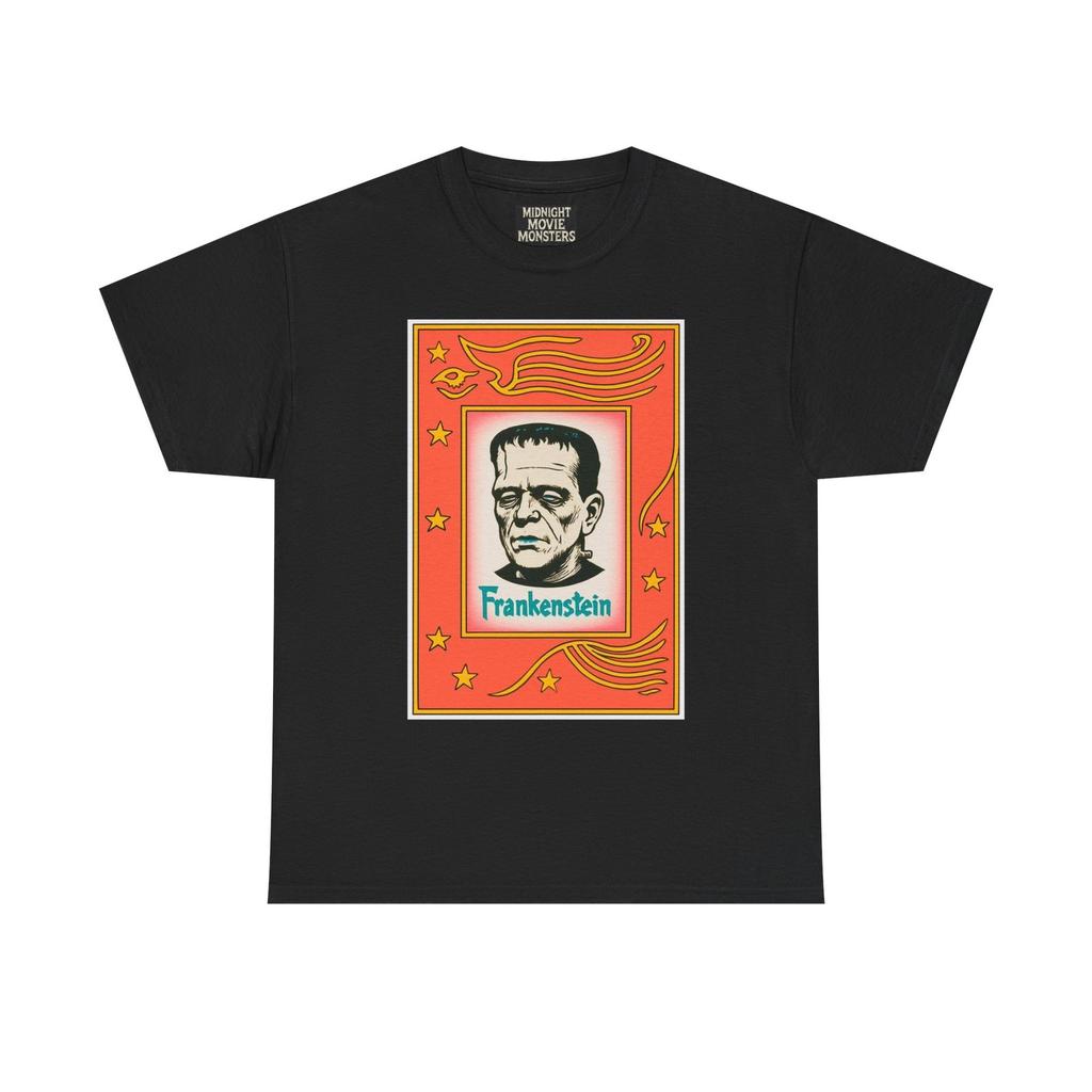 Frankenstein Monster Vintage Frame T-Shirt Unisex Heavy Cotton Tee Horror Gift