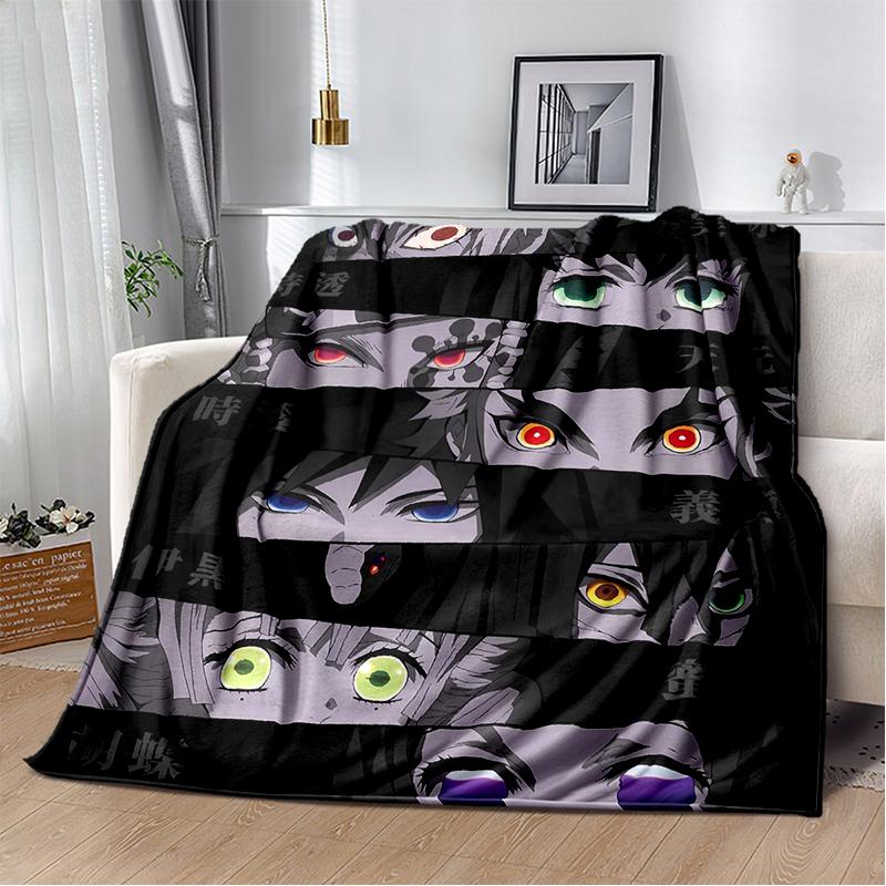30 Style Demon S-Slayer Cartoon  Kamado Nezuko Anime Blanket,Soft Throw Blanket for Home Bedroom Bed Sofa Travel Office Kids