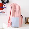 Three-Piece Backpack Set Color Contrast Schoolbag Girls Large Capacity Backpack for Primary and Secondary School Students