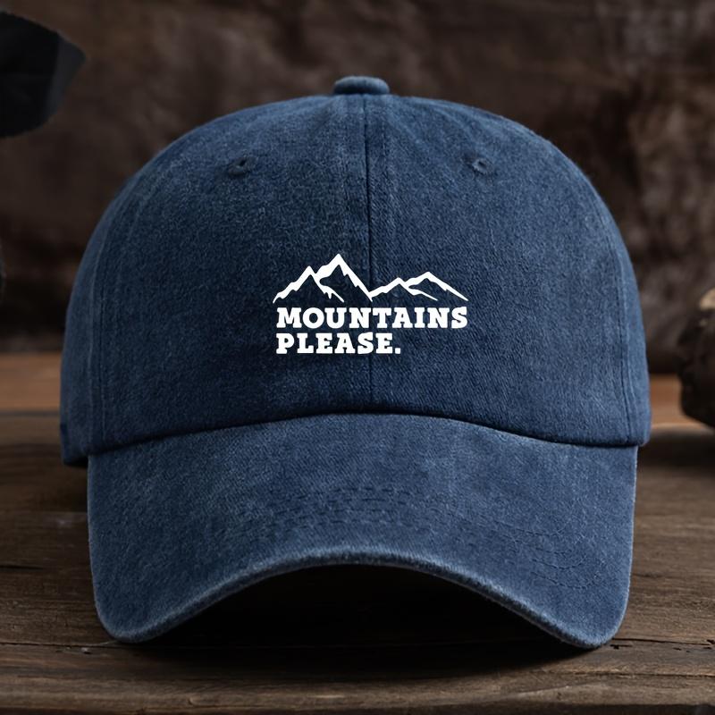 Fun Letter Mountain Print Baseball Hat Unisex Outdoor Fashion Versatile Duck Hat Trend
