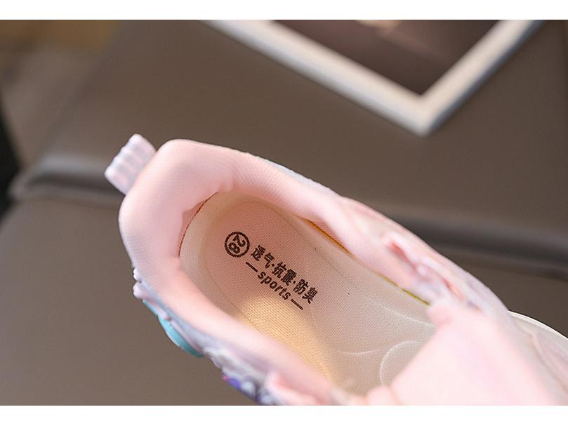 Girls' 2025 Spring Mesh Velcro Sneakers - Small & Medium Sizes