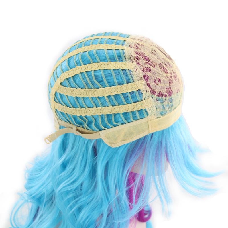 Cos anime Perücke pink Lolita süß Lolita Doppelknoten Halloween Farbe langes lockiges Haar