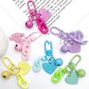Heart Keychain Korean Style Key Chain Girl Cute Keyring Earphone Cover Purse Backpack Ornament Accessories