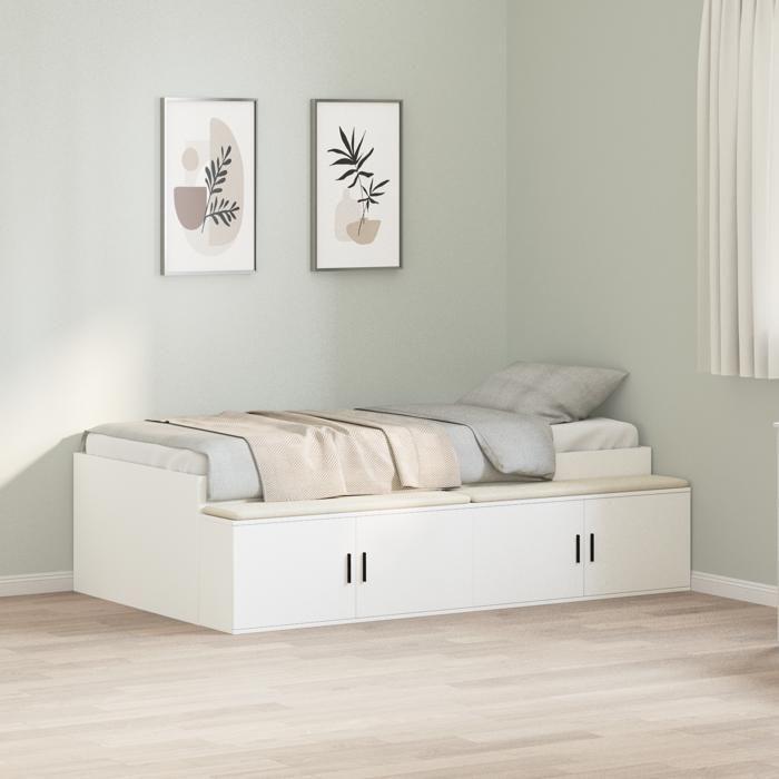 VidaXL White Storage Bed Frames 90x190 Cm 3335205