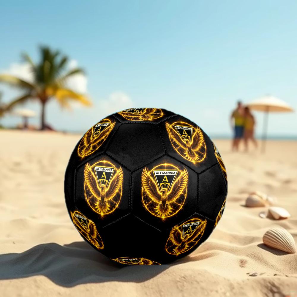Alemannia Aachen Soccer Ball Colorful All Ages Machine Stitched PVC Competition Ready Durable High-Bounce.SIZE5