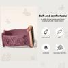 Floral Engraved Strap For Apple Watch Band 40mm 44mm 41mm 49mm 45mm 38mm 42mm Silicone Bracelet Iwatch Series 9 7 Se 6 8 Ultra 2