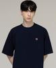 GRAVER [Unisex] Small Bear Face Smile Short Sleeve T-Shirt_Navy