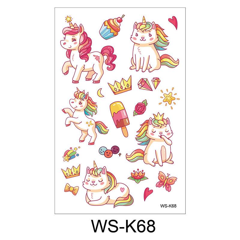 Cross Border Children's Cartoon Tattoo Stickers Space Dinosaur Boy Girl Cute Temporary Waterproof