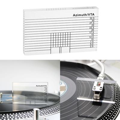 Acrylic Alignment Tool Turntables Tonearm Ruler Meter Vertical Track Angle Block for Record Player and Needle