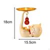 Art Statue Kitten Figurines Sculptures Nordic Resin Jewelry Tray Vanity Decor for Bookshelf