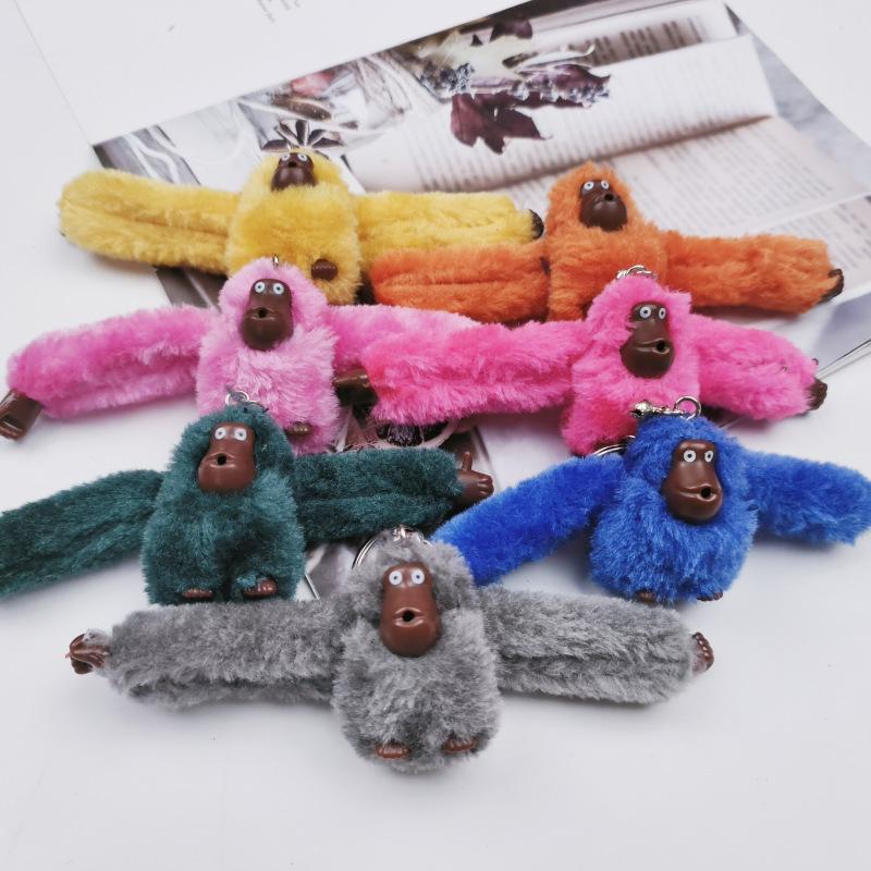 Cute Long-Tailed Monkey Key Chain Cartoon Cute Monkey Keychain Plush Toy Doll Bag Accessories Gift For Children