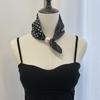 Silk scarf new pearl necklace spring and summer thin magnetic buckle lazy silk scarf women's pendant scarf collarbone chain