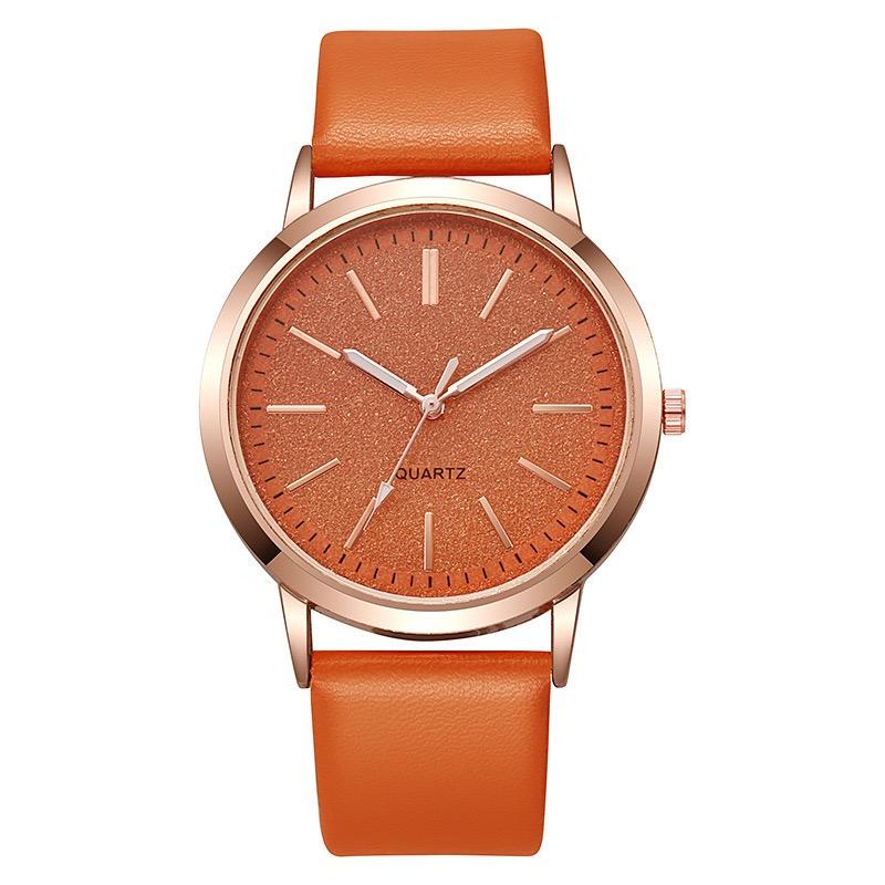 

New Women s Watches DialStylish Simplicity Quartz Watch Ladies Fashion Dial Casual Bracele Watch Leather Wristwatch помаранчевий