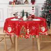 Round Table Cover for Christmas 2026 Decoration, Polyester Xmas Tablecloth for Home Dining, Merry Christmas Gift Navidad New Year 2027