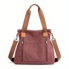 Borsa tote in tela di grande capacità Borsa a tracolla leggera e resistente Borsa da pendolare pratica casual
