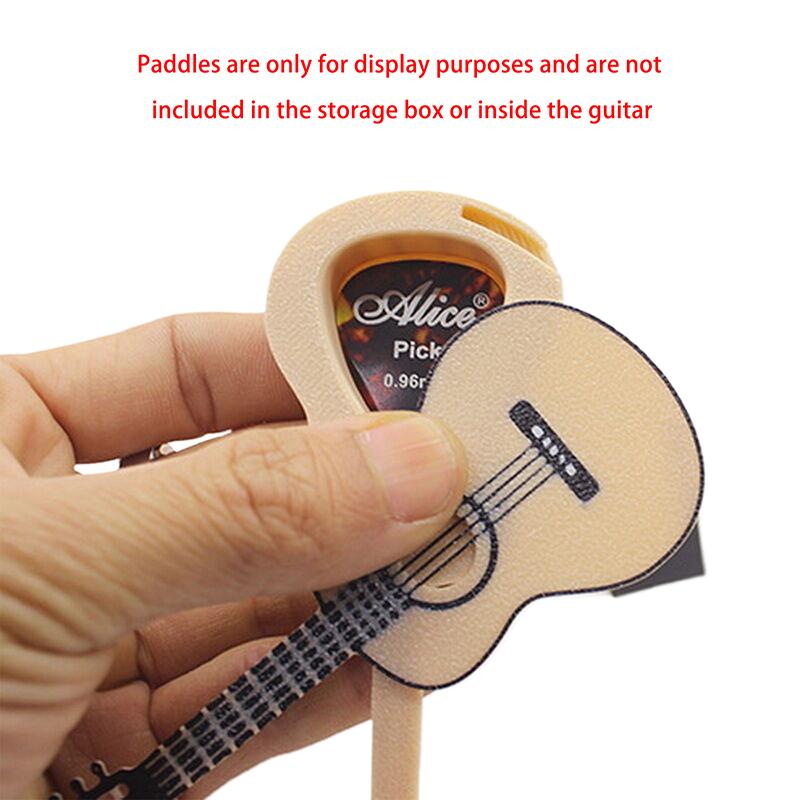1 Set Guitar Mini Guitar Pick Storage Box 1/12 Dollhouse Miniature Decorative Props For Music Scenes Doll Accessories Toys