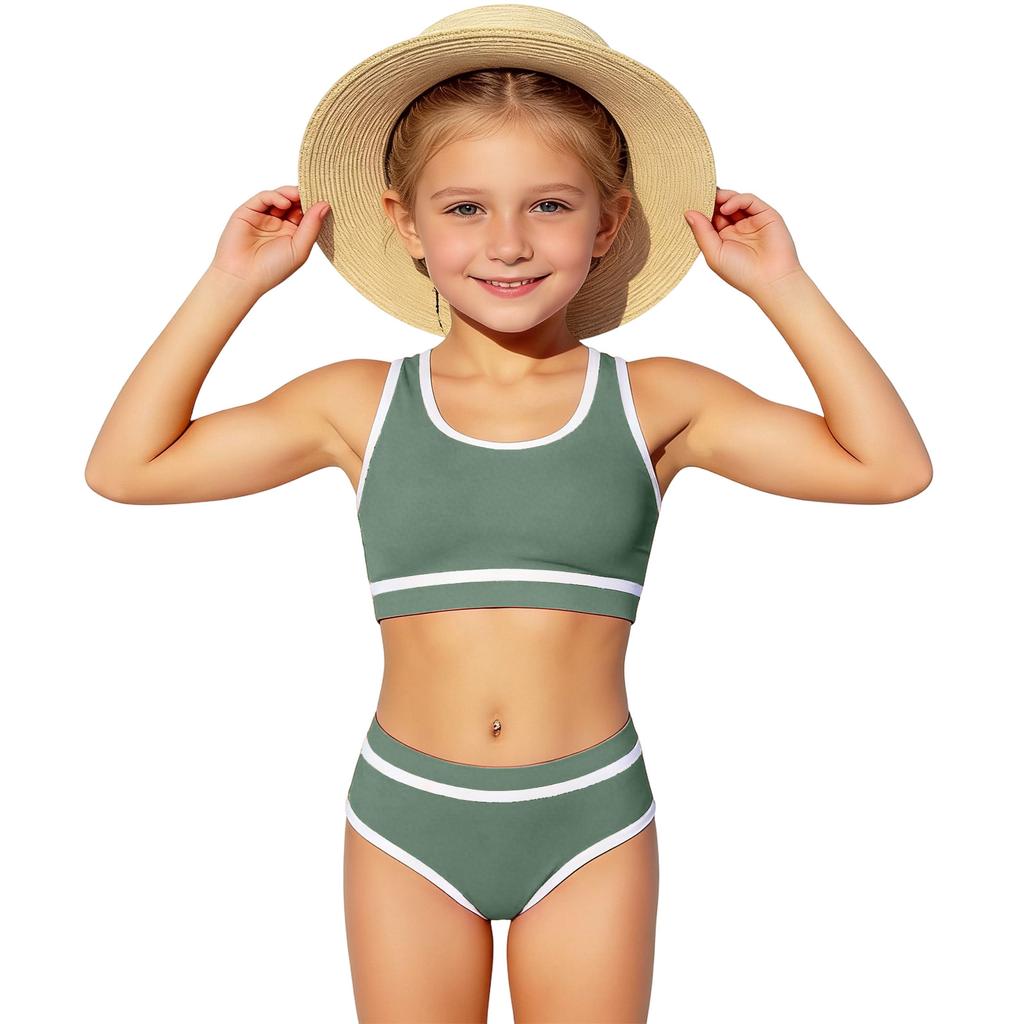 Ensemble Bikini pour Filles - Maillot de Bain Ado Haut & Bas Séparés
