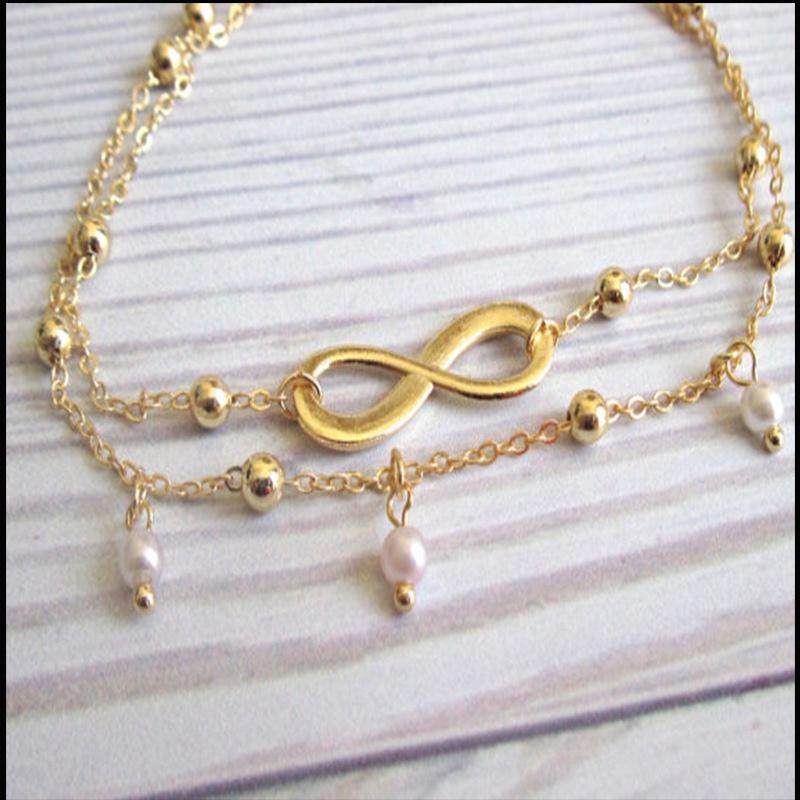 Summer Beach Foot Jewelry Bohemian Arrow Sequin Snake Bone Anklet Independent Packaging